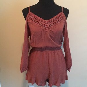 Urban outfitters ecote burnt orange romper 🧡